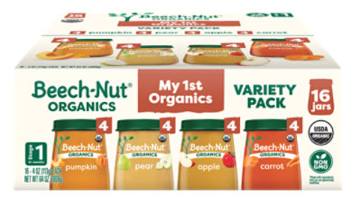 Beechnut Org S1 Frt & Veg Vrty Pk Jar 16ct - 64 OZ