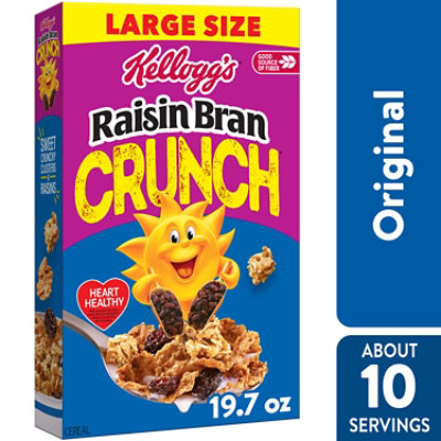 Kelloggs Raisin Bran Cereal Crunch 19.7oz - 19.7 OZ - Image 1