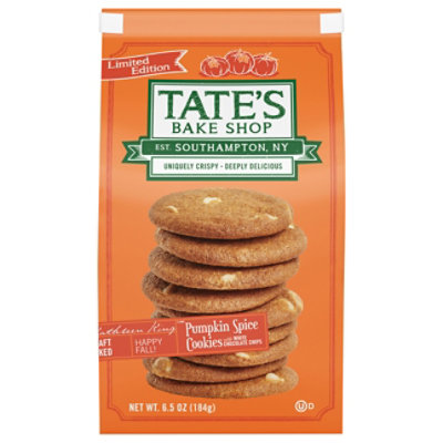 Tate's Bake Shop Pumpkin Spice Cookies with White Chocolate Chips - 6.5 Oz - Image 1