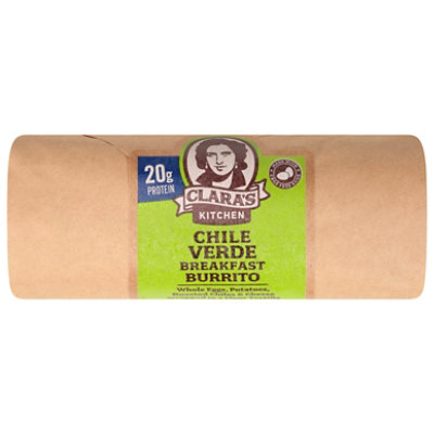 Claras Kitchen Chile Verde Breakfast Burrito - 8 OZ - Image 2