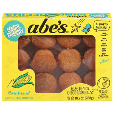 Abe's Vegan Golden Cornbread Mini Muffins, 12pk - 10 Oz - Image 1
