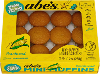 Abe's Vegan Golden Cornbread Mini Muffins, 12pk - 10 Oz - Image 1