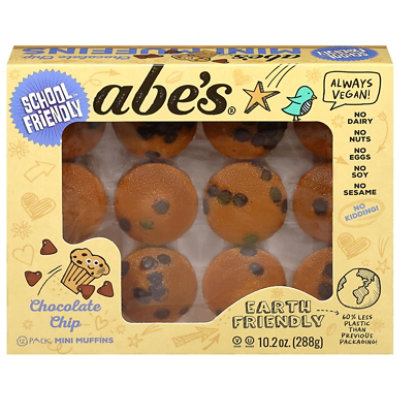 Abes Vegan Chocolate Chip Mini Muffins, 12pk - 10 0Z - Image 1