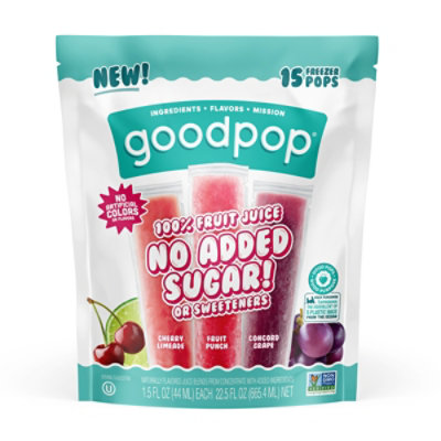 Goodpops Freeze Pops No Added Sugar 15pc - 22.5 FZ - Image 1