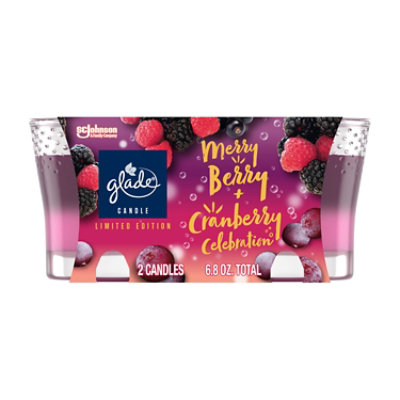 Glade 2 In 1 Candle Merry Berry & Crnbry 2-3.4 Oz. - 2-3.4 OZ - Image 1