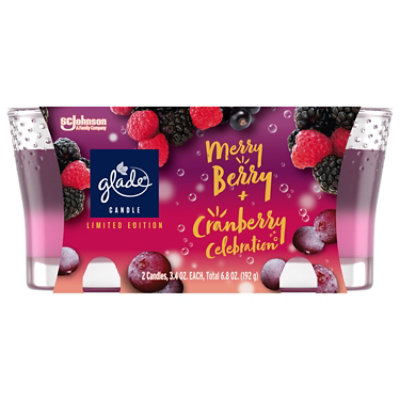 Glade 2 In 1 Candle Merry Berry & Crnbry 2-3.4 Oz. - 2-3.4 OZ - Image 2