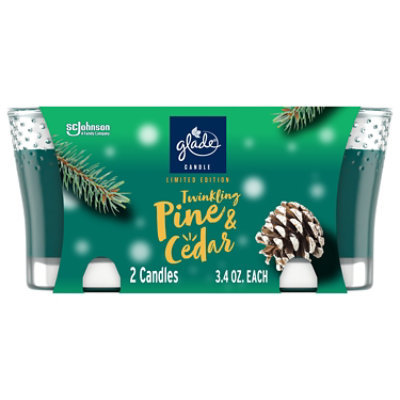 Glade Candle Twinkling Pine & Cedar  2-3.4 Oz. - 2-3.4 OZ - Image 1