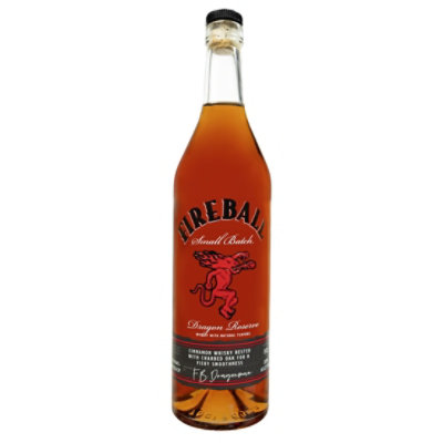 Fireball Small Batch Finished In Charred Oak Barrels Cinnamon Whisky 750ml 66 Proof - 750 ML - Image 1
