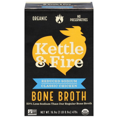 Kettle And Fire Bone Broth Chicken Reduced Sodium - 16.9 OZ - Image 1