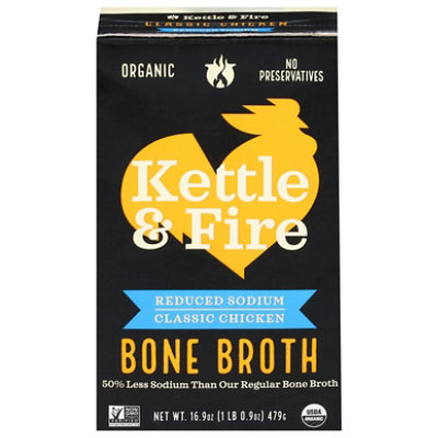 Kettle And Fire Bone Broth Chicken Reduced Sodium - 16.9 OZ - Image 1