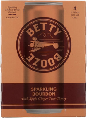 Betty Booze Rtd Cktl Spklg Bbn Apple/gngr/sour Chry6/4pk Cans 12oz/6 - 4-12 FZ - Image 2