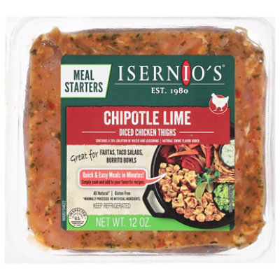 Isernios Chipotle Lime Diced Chicken Thighs 12oz - 12 OZ - Image 2