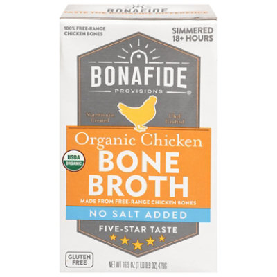 Bonafide Bone Broth Chicken No Salt Added Dry - 16.9 FZ - Image 1