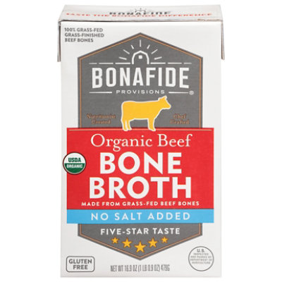Bonafide Provisions Organic No Salt Added Beef Bone Broth - 16.9 Fl. Oz. - Image 2