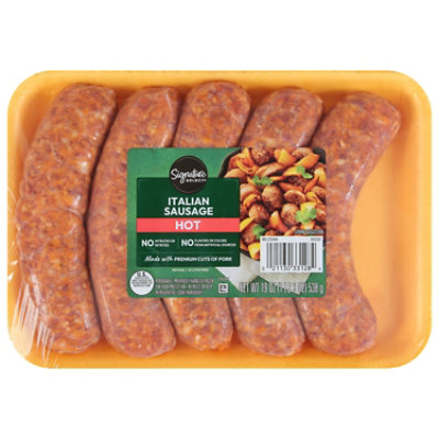 Signature Select Italian Sausage Hot 19 Ounce - 19 OZ