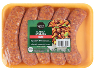 Signature Select Italian Sausage Hot 19 Ounce - 19 OZ - Image 1