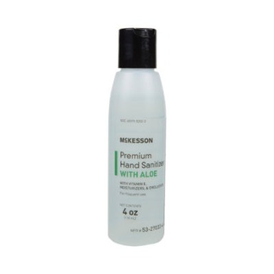 McKesson Premium Hand Sanitizer with Aloe, Gel, Ethyl Alcohol, 70% Strength, 4 ounce Bottle, Spring Water Scent, Latex-free - Image 2