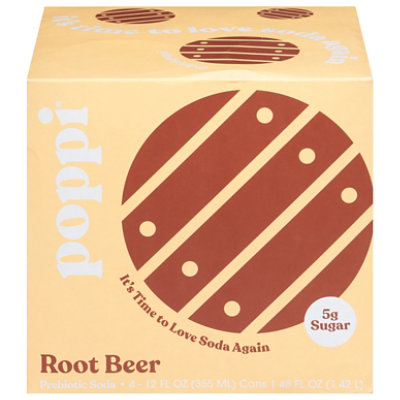 Poppi Prebiotic Root Beer 4-12fz - 4-12 FZ - Image 3