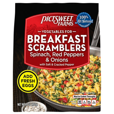 Pictsweet Vegetables For Breakfast Scramblers, Spinach, Red Peppers & Onions 14oz - 14 OZ - Image 3