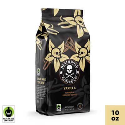 Death Wish Coffee Co Organic And Fair Trade Vanilla Flavored Ground Coffee - 10 OZ - Image 1