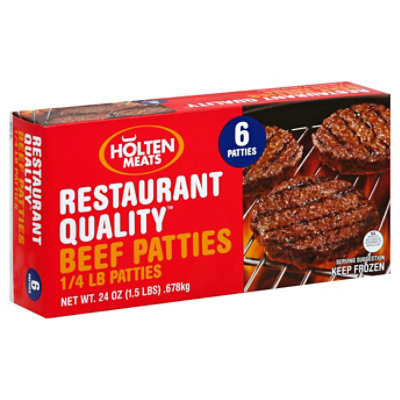 Holten Restaurant Quality Beef Patty - 24 OZ - Image 1