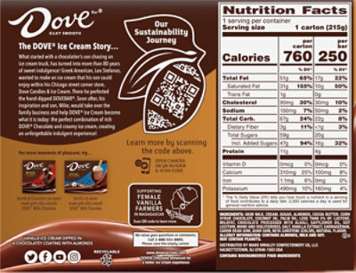 DOVE Vanilla Ice Cream Bars with Milk Chocolate and Almonds Dessert - 3 Count - Image 8