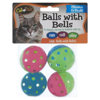Cp Cat Ball W/bell - 4 CT - Image 1