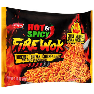 Nissin Hot & Spicy Fire Wok Torched Teriyaki Chicken 3.1oz - 3.1 OZ - Image 2