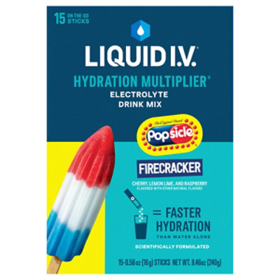 Liquid I.V. Hydration Multiplier Popsicle Firecracker Electrolyte Powder Drink Mix - 15 Count - Image 2