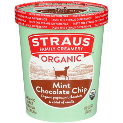 Straus Creamery Mint Chocolate Chip 32oz - 1 QT - Image 3