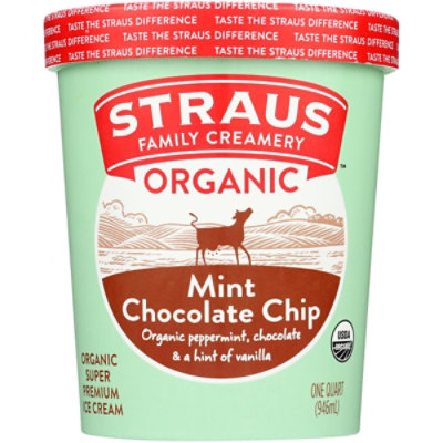 Straus Creamery Mint Chocolate Chip 32oz - 1 QT - Image 2