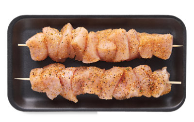 Chicken Skewers Boneless Lemon Pepper Seasoning - LB - Image 1