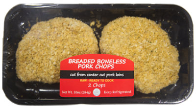 Breaded Boneless Pork Chops 10oz. - 10 OZ - Image 1