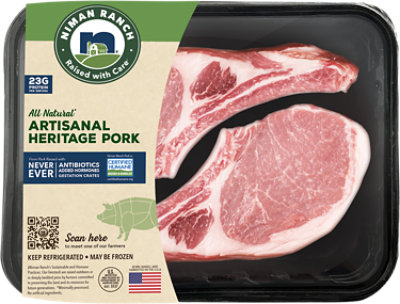 Niman Ranch Pork Loin Chop Boneless 2 Pack - LB - Image 1