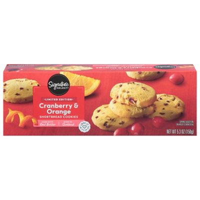 Signature Select Shortbread Cranberry Orange Cookies 5.3 Ounce - 5.3 OZ