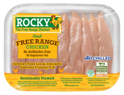 Rocky Chicken Breasts Tenders Air Chilled - LB - Image 1