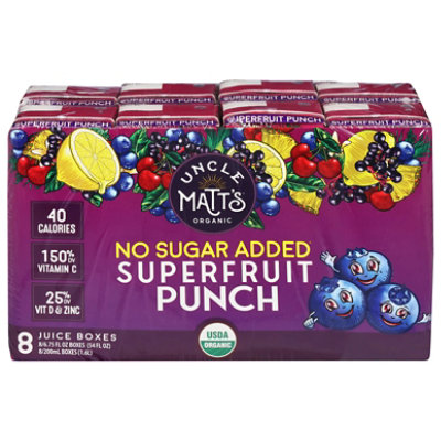 Uncle Matts Organic Juice Box Superfruit Punch 8pk - 8-6.75 FZ - Image 3