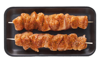 Chicken Boneless Skewers Smokey Hot Seasoning - LB - Image 1
