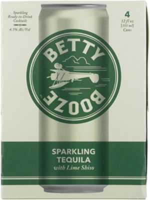 Betty Booze Rtd Cktl Spklg Teq Lime Shiso 4pk Cans 12oz - 4-12 FZ - Image 2