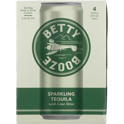 Betty Booze Rtd Cktl Spklg Teq Lime Shiso 4pk Cans 12oz - 4-12 FZ - Image 1