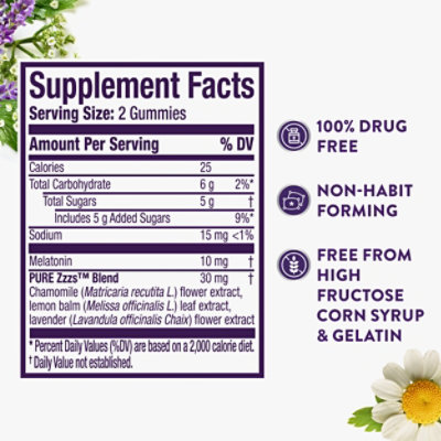 Zzzquil Pure Zzzs, Advanced 10mg Melatonin Gummies Berry Flavored 42ct - 42 CT - Image 4
