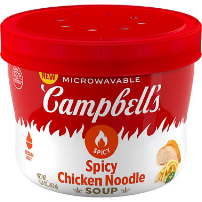 Campbells Spicy Chicken Noodle Soup 15.4 Oz Microwavable Bowl - 15.4 OZ - Image 1