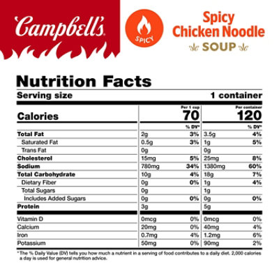 Campbell's Spicy Chicken Noodle Soup - 15.4 Oz - Image 4