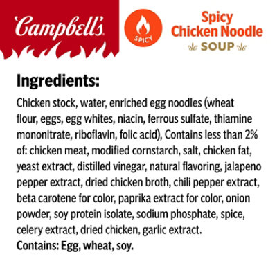 Campbell's Spicy Chicken Noodle Soup - 15.4 Oz - Image 5