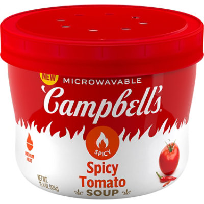 Campbell's Spicy Tomato Soup, 15.4 Oz Microwavable Bowl - 15.4 OZ - Image 1