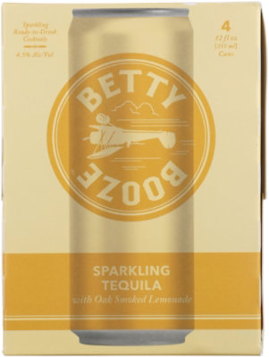 Betty Booze Rtd Cktl Spklg Teq Smoked Lemonade 6/4pk Cans 12oz - 4-12 FZ - Image 1