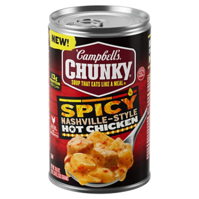 Campbell's Chunky Soup, Spicy Nashville-style Hot Chicken Soup, 18.8 Oz Can - 18.8 OZ - Image 1