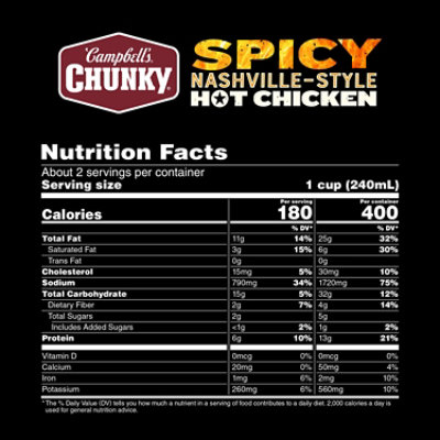 Campbell's Chunky Soup, Spicy Nashville-style Hot Chicken Soup, 18.8 Oz Can - 18.8 OZ - Image 4