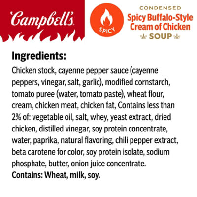 Campbells Condensed Spicy Buffalo Style Cream Of Chicken Soup 10.5 Oz Can - 10.5 OZ - Image 5