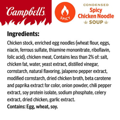 Campbell's Condensed Spicy Chicken Noodle Soup - 10.5 Oz - Image 5
